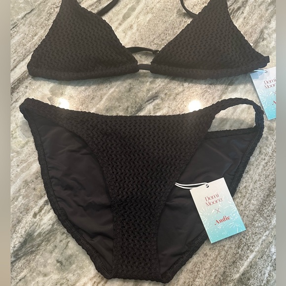 NWT Demi Moore x Andie Swim Tropez 2-Piece Crochet Bikini, Top (L) & Bottom (M) - Picture 7 of 15